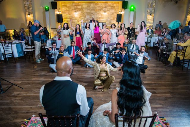 Nida wedding reception Club of Garden Ridge in San Antonio family dance