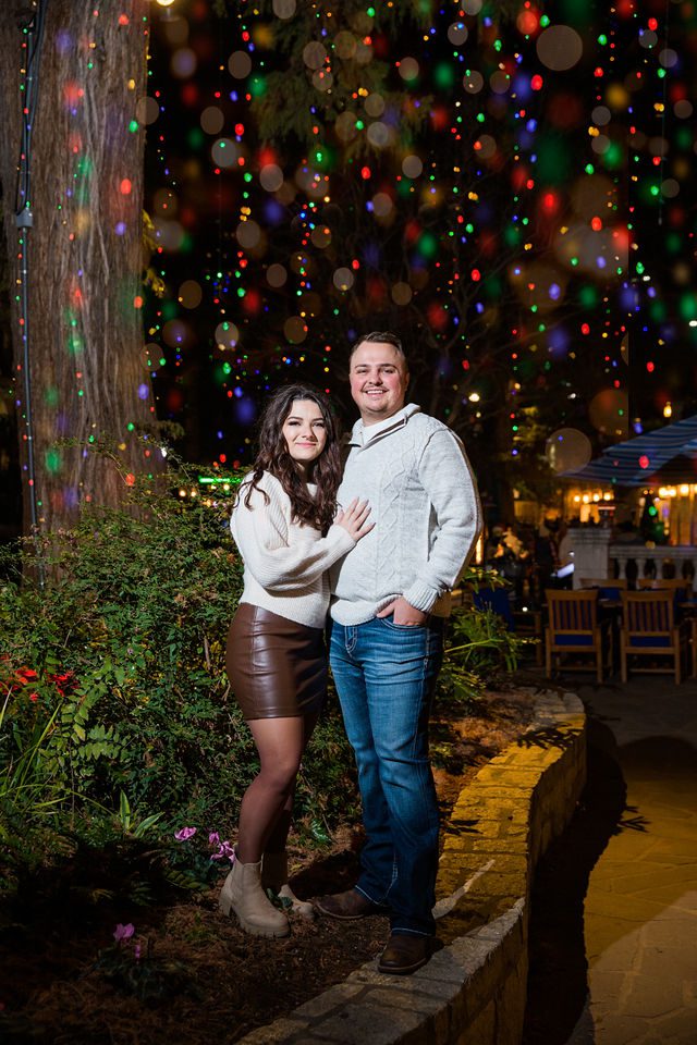 Ashlyn engagement in San Antonio on the riverwalk by the tree