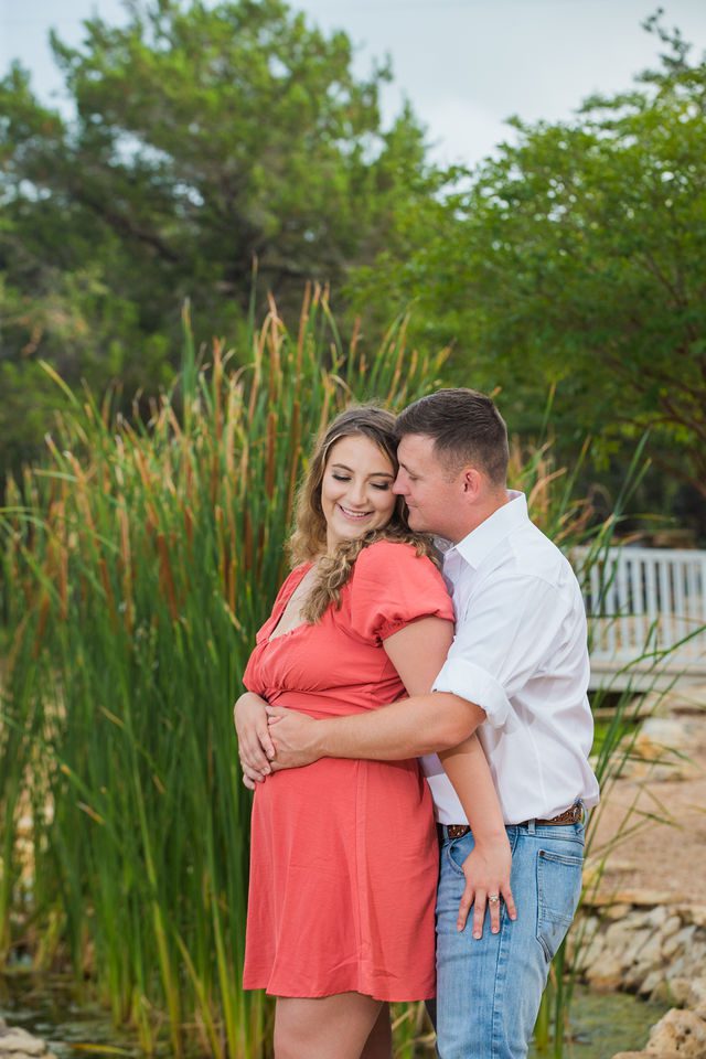 Brighten's engagement session at Western Sky in San Antonio in the reeds