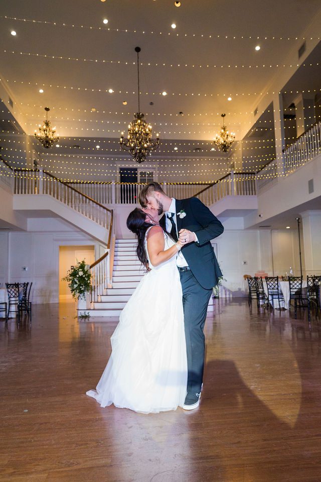 Nadine's wedding at Kendall Point in San Antonio reception last dance kiss