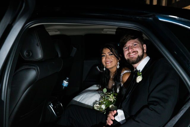 Nadine's wedding at Kendall Point in San Antonio reception limo