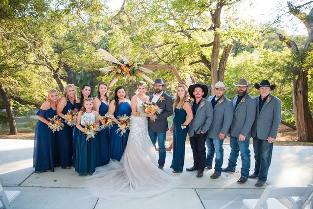 Kirt A's wedding at Eagle Dancer Ranch bridal party