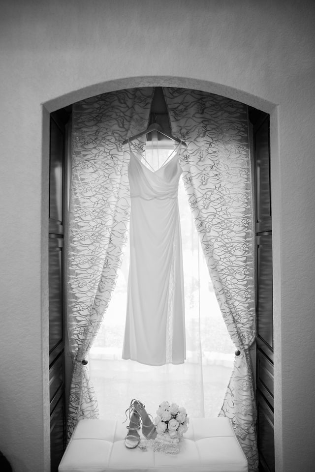 La Rasha's Wedding San Antonio bride dress hanging
