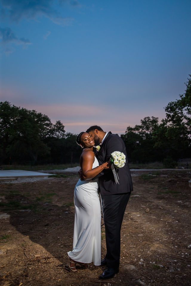 La Rasha's Wedding San Antonio portrait hug