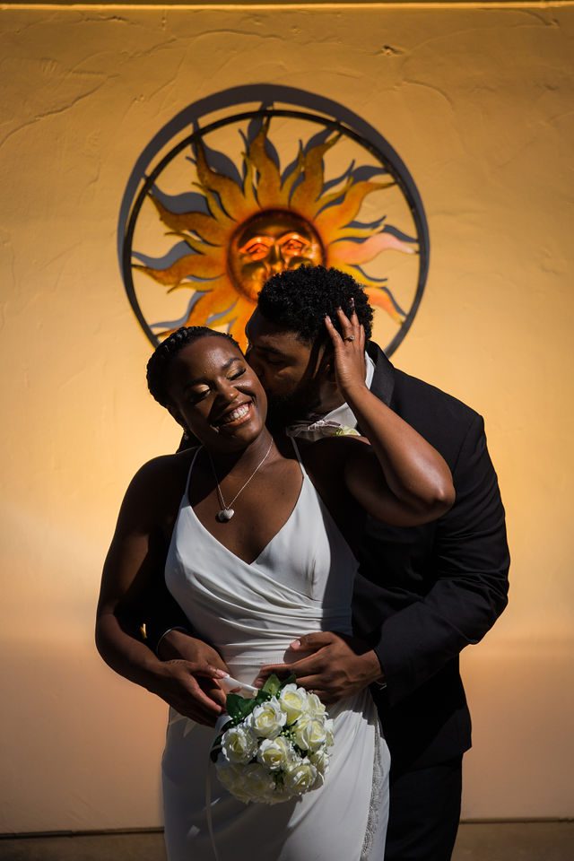 La Rasha's Wedding San Antonio portrait golden sun