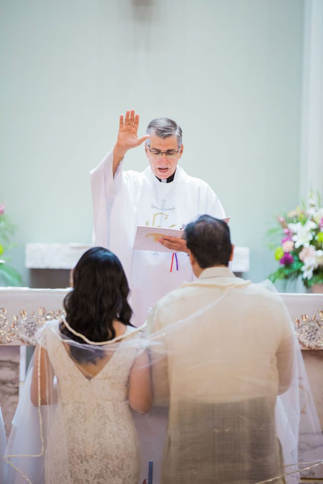 May's wedding ceremony in San Antonio OLPH blessing