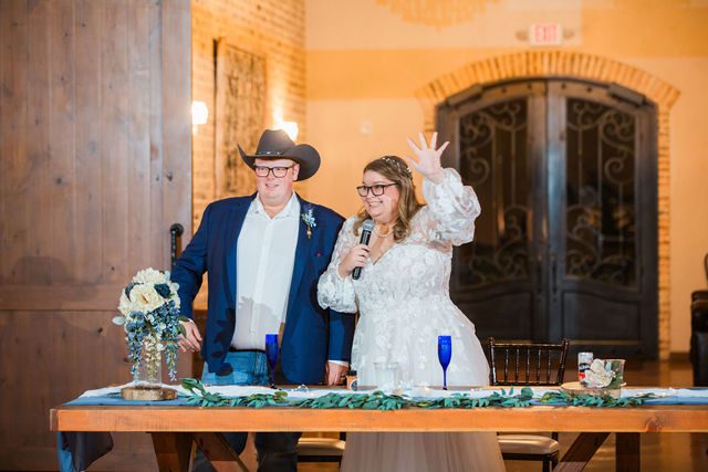 Ryanne's Wedding at the Chandelier of Gruene bride toasts